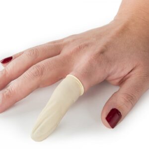 finger cot on hand