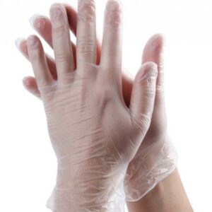 clear vinyl gloves 1pair large