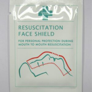 green cross resusciation filter face shield 20s